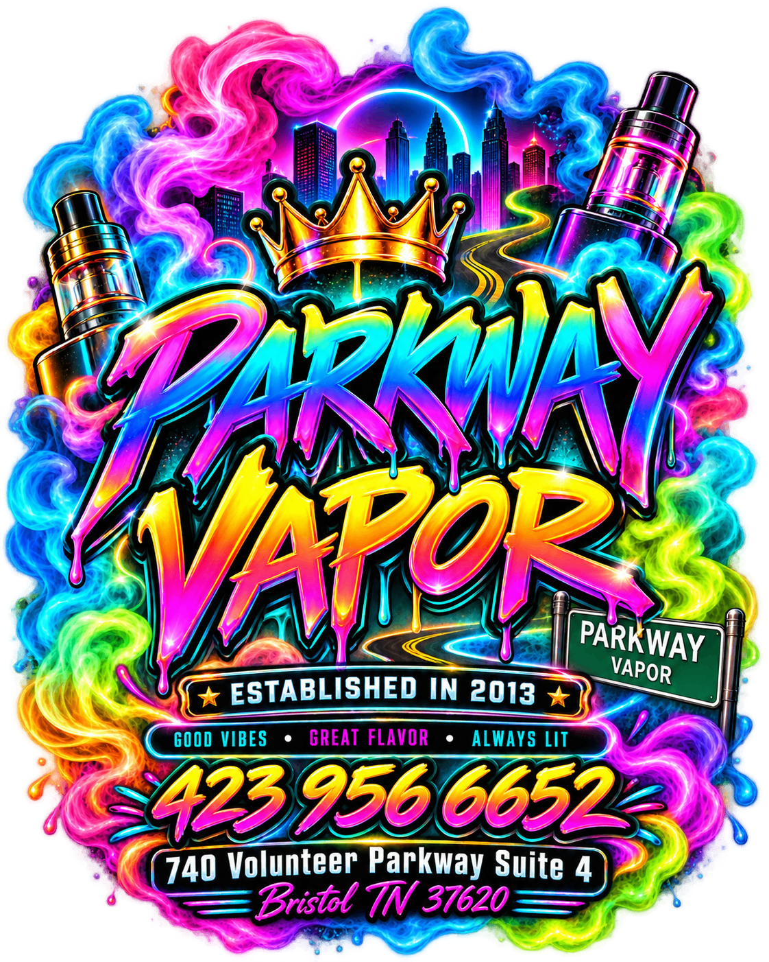 Parkway Vapor approved artwork