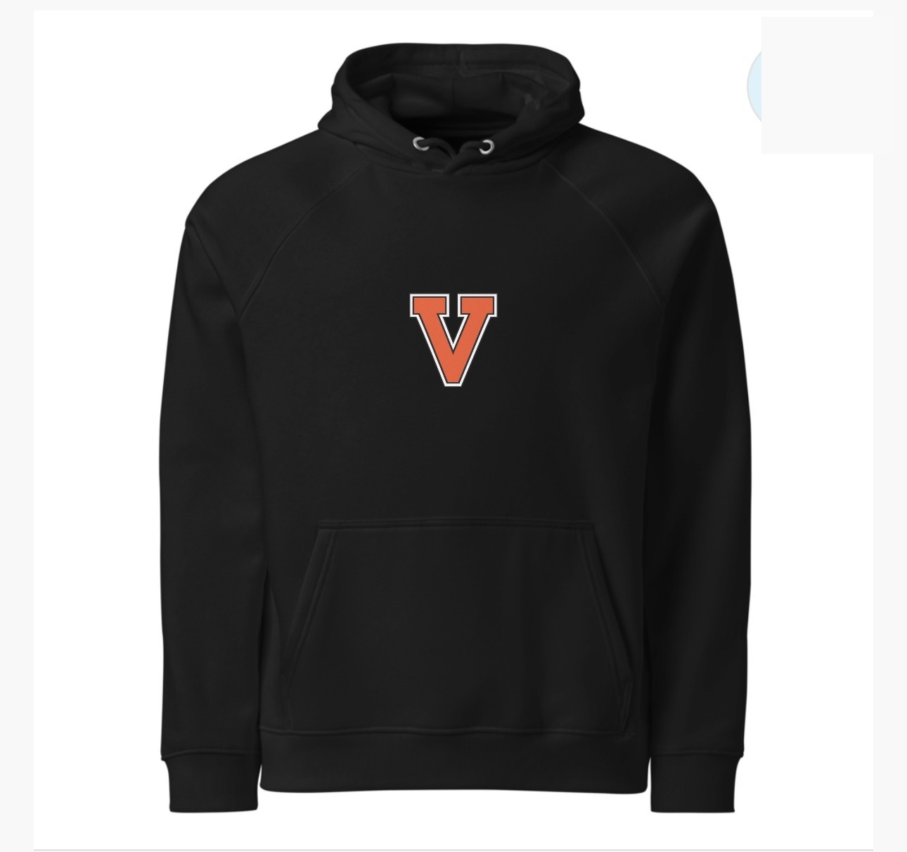 V + Fail Better Hoodie — black, front